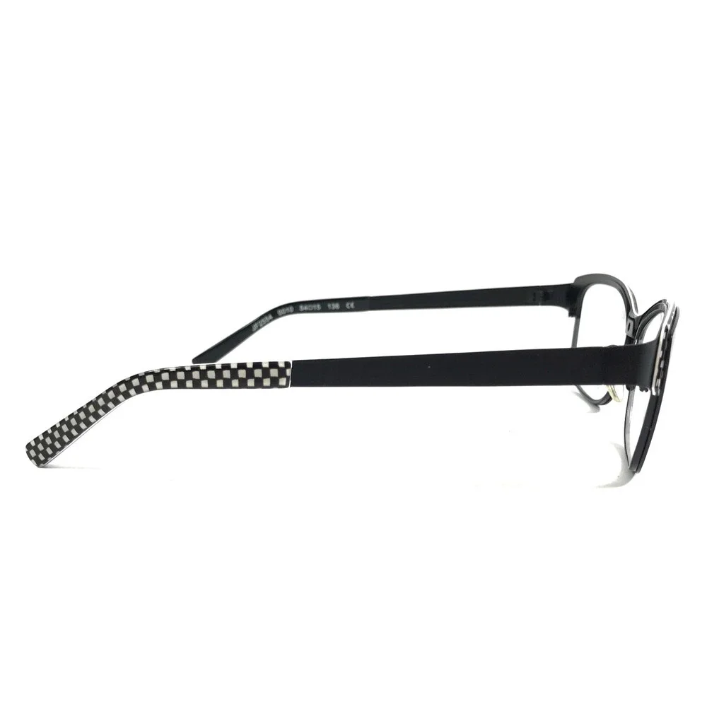 J.F. Rey Eyeglasses Frames JF2554 0010 Black White Checkered Cat Eye54-15-136